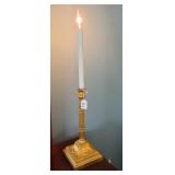 Neoclassical Style Gilt Brass Candlestick Lamp