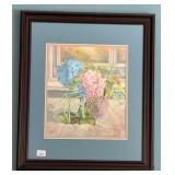 Framed Floral Still Life Watercolor Print