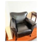 Black Faux Leather Chair