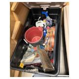 Bin of Yard Chemicals & Etc.