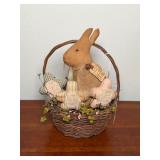 Primitive Style Easter Bunny Basket Spring Thyme