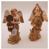 Pair of Vintage Renaissance Style Gilded Angels
