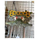 Cast Iron Hens Garden Stake