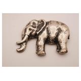 Vintage Silver Tone Elephant Brooch