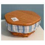 Longaberger Hexagonal Basket w/Lid & Liner