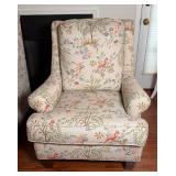 Craftmaster Traditional Floral/Bird Wing Back