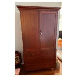 American Shaker Style Cherry Wood Linen Press/