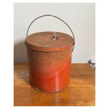 Vintage Metal Bucket w/Lid