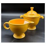 Yellow Fiesta Creamer & Sugar AS IS