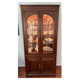 Cherry China Cabinet Lighted