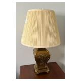 Asian Style Brass Lamp Bird & Floral Design