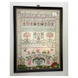 Ye Town of Bath Cross Stitch Sampler by