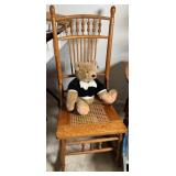 Antique Early Oak Spindle Back Rocking Chair w/