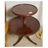 Mahogany Two Tier Dumbwaiter Side Table