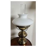 Vintage Brass Hurricane Lamp Electrified
