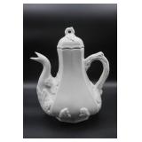 Red Cliff Ironstone Embossed Teapot
