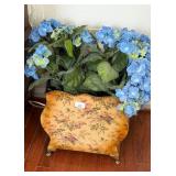 Toleware Planter w/Faux Hydrangea Floral