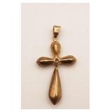 Sterling Silver Gold Plated Cross Pendant