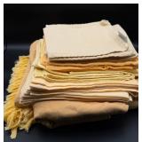 Assorted Linens ~ Yellow & Tan