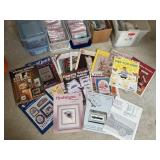 Collection of Cross Stitch Books & Skeins of