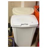 (2) Plastic Trash Cans