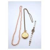 Estee Lauder Locket Compact, Pearls and