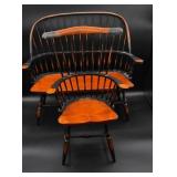 Doll Furniture Windsor Barrel Back Bench & Chair