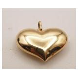 14kt Yellow Gold Puffed Heart Pendant