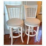 Swivel White Barstools ~ Bar Height