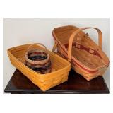 (2) Longaberger Baskets & One Other
