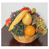 Vintage Artificial Faux Fruit Basket