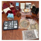 Doll House Dishes, Furniture and Rugs