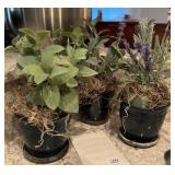 (3) Faux Plants