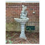 Neoclassical Style Concrete Cherub and Dolphin