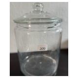Clear Glass Storage Jar w/Lid
