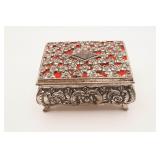 Silver Tone Trinket Box