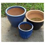 (3) Ceramic Planters