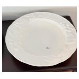 CWC White Ceramic Embossed Serving Dish
