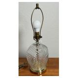 Art Deco Revival Swirl Glass Table Lamp