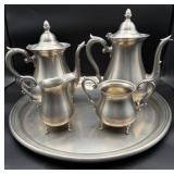 5 Piece Footed Coffee & Tea Service w/Round