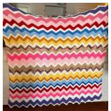 Chevron Afghan Multi Color