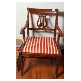 Duncan Phyfe Style Mahogany Lyre Back Armchair
