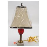 Antique Red Blown Lamp