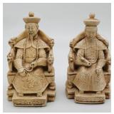 Vintage Antique Large Oriental Figures Pair
