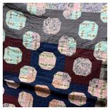 Vintage Patchwork Snowball Pattern Quilt