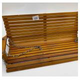 Wooden Slat Doll Porch Swing