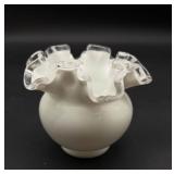 Fenton Silver Crest Ruffled Vase
