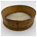 Antique Grain Seive Round Wood