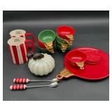 Holiday Dï¿½cor Serving Dishes, Hot Cocoa &
