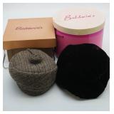 Womens Vintage Hats Velvet & Wool Tweed